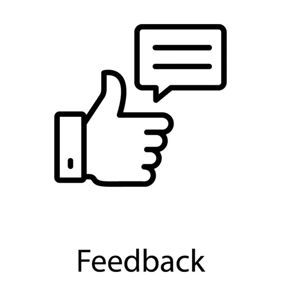 Message Thumbs Symbolizing Feedback Icon — Stock Vector