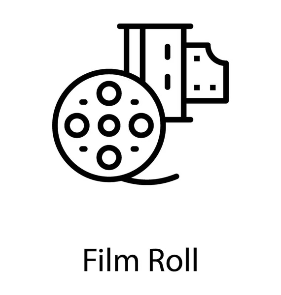 Bobine Film Est Pour Donner Concept Rôle Film — Image vectorielle
