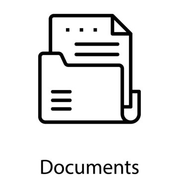 Kavram fn belgeleri açıklayan kağıtları sahip bir klasör 