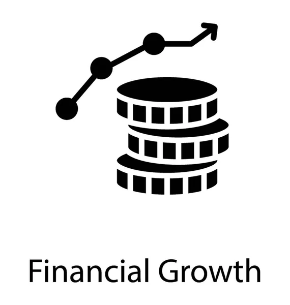 Hromadu Zlata Kypřicími Znaménko Šipka Myšlenku Finančního Růstu — Stockový vektor