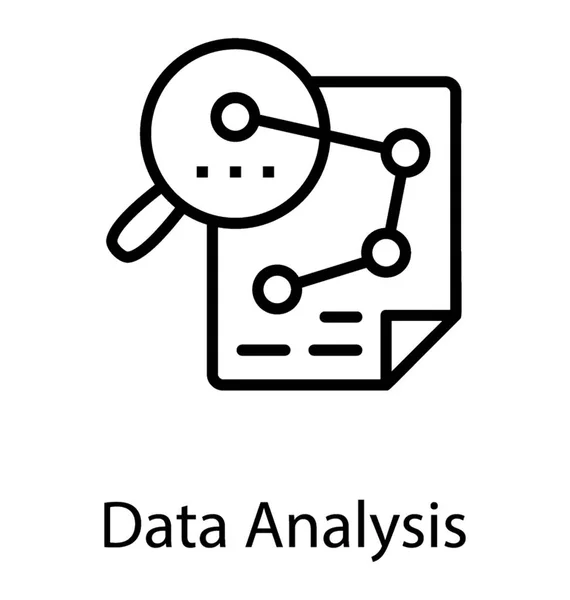 Informe Gráfico Datos Lupa Sobre Mostrando Concepto Análisis Datos — Vector de stock
