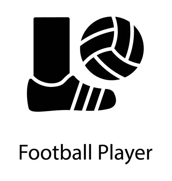 Μοτίβο Μπάλα Κοντά Στο Ένα Πόδι Μια Έννοια Για Ποδόσφαιρο — Διανυσματικό Αρχείο