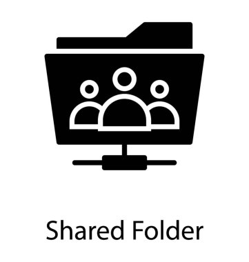 Network folder, a shared folder on the network clipart svg vector 