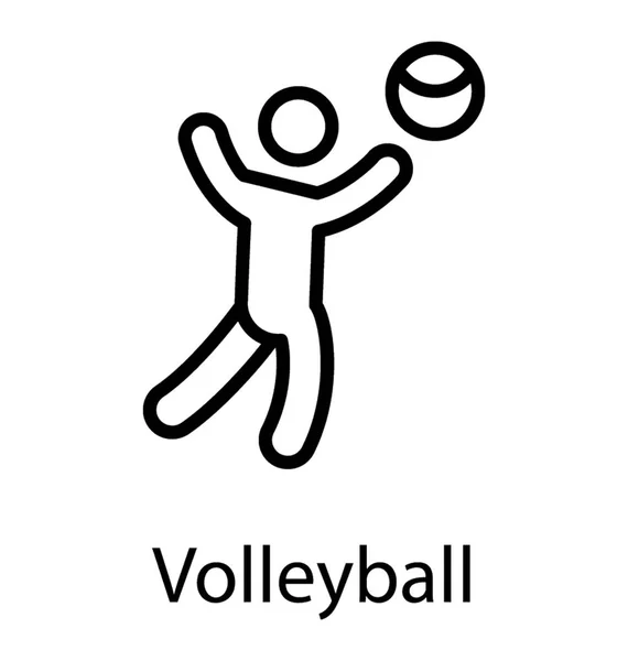 Human Hitting Ball Hands Make Volleyball Icon — Stock Vector