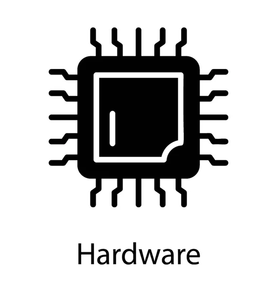 Een Usb Chip Met Knooppunten Presentatie Van Hardware Concept — Stockvector