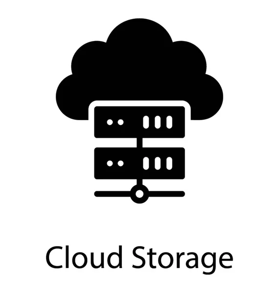 Datenbank Mit Cloud Analyse Cloud Speicher Symbol — Stockvektor