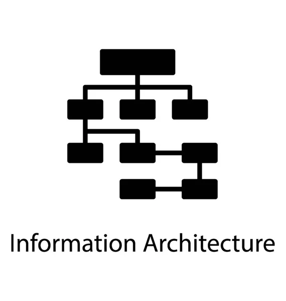 Organigramme Réseau Indiquant Architecture Information — Image vectorielle