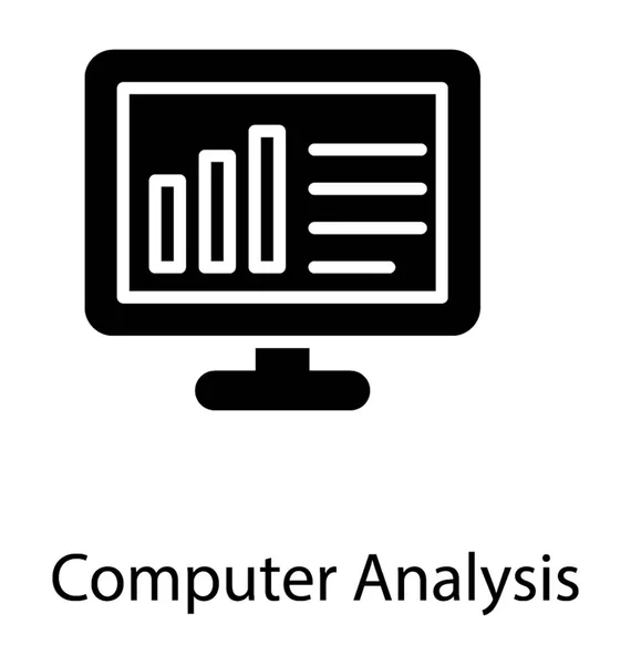 Lcd Bildschirm Mit Einigen Projekt Infografiken Dass Programm Analyse Symbol — Stockvektor