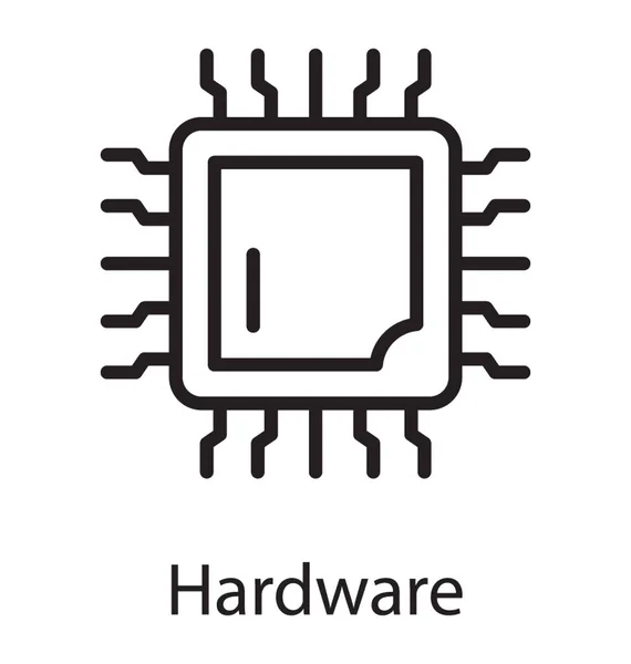 Ein Usb Chip Mit Knoten Präsentiert Hardware Konzept — Stockvektor