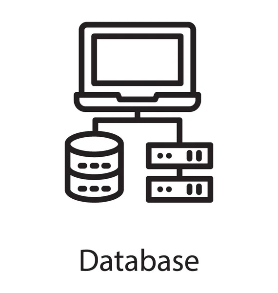 Komplet System Hardwareenheder Ikon Vise Database – Stock-vektor