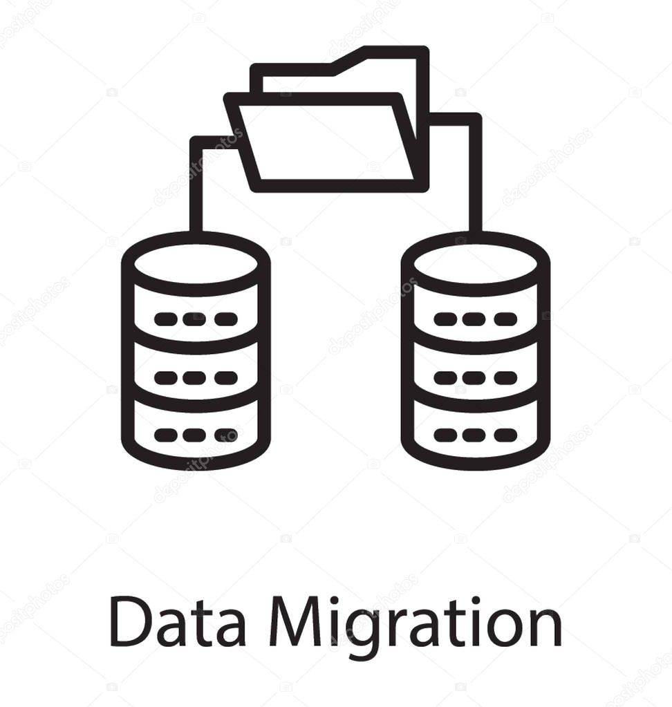 Database attached with folder showcasing data migration 
