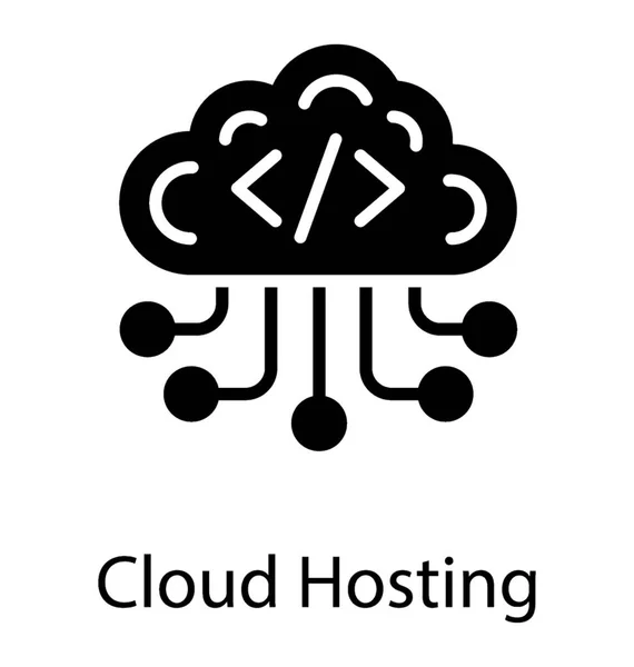 Μια Html Κώδικα Που Εμφανίζονται Στο Cloud Computing Που Αντιπροσωπεύει — Διανυσματικό Αρχείο