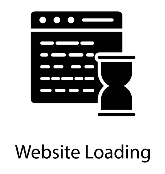 Hourglass Appearing Website Represent Website Loading Icon — Stock Vector
