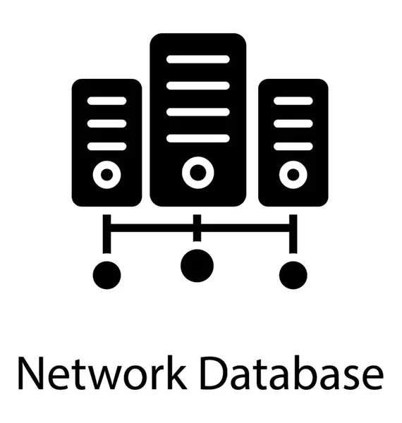 Ein Piktogramm Des Datenbankmanagementsystems Kennzeichnet Das Symbol Des Webhosting — Stockvektor