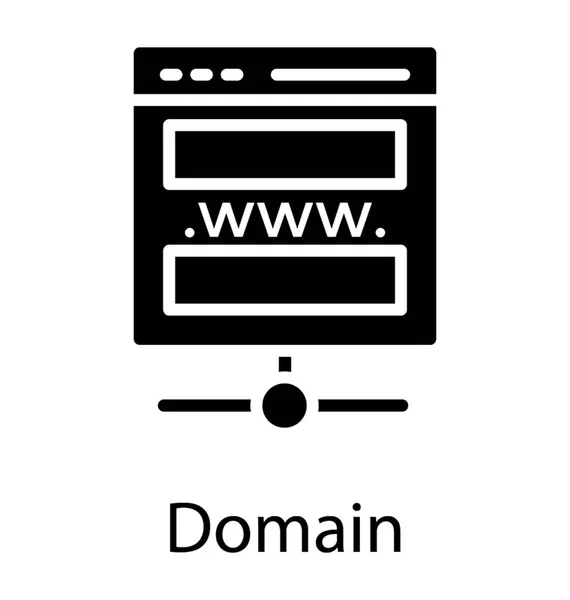 Веб Страница Сети Имеющая Знак Www Изображает Сервер Домена — стоковый вектор