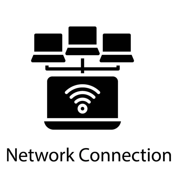 ホット スポットでのクライアント サーバーに接続されているサーバ — ストックベクタ