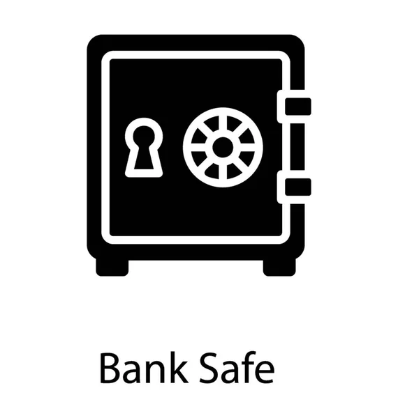 Hard Safety Digital Machine Handle Lock Symbolizing Locker Saving Money — Stock Vector