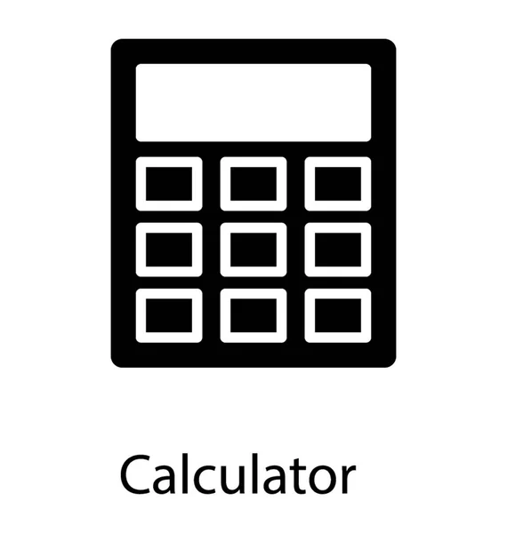 Dispositivo Cálculo Electrónico Portátil Calculadora — Vector de stock