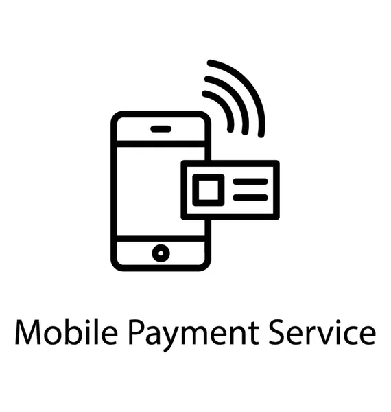 Smartphone Avec Carte Les Signaux Wifi Représentant Paiement Mobile — Image vectorielle