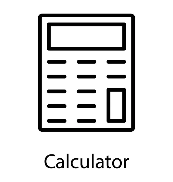 Uma Ferramenta Matemática Para Calcular Contabilidade Com Botões Numéricos Uma —  Vetores de Stock