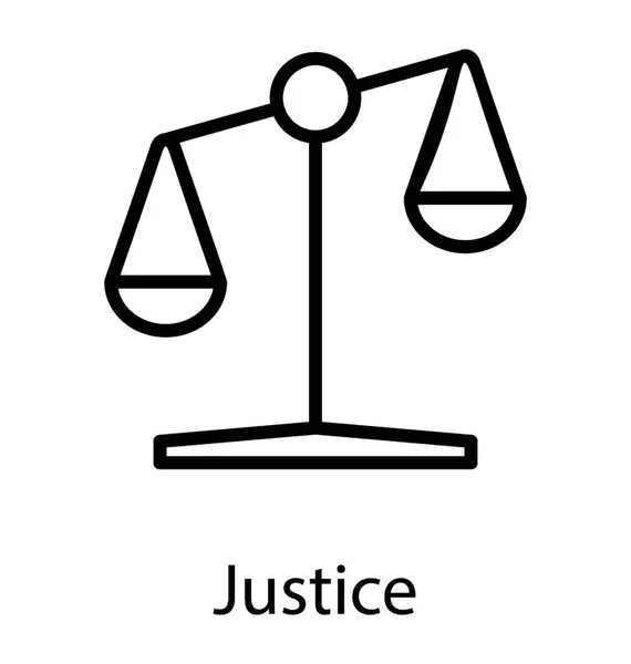 Unausgewogene Skala Der Gerechtigkeit Mit Ist Hier Finanzielle Ungerechtigkeit Symbol — Stockvektor