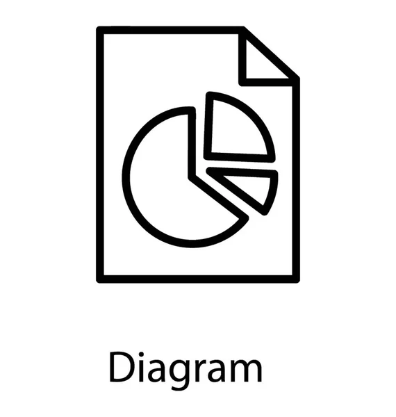 Бумага Круговым Графиком Частям Показывающим Значок Круговой Диаграммы — стоковый вектор