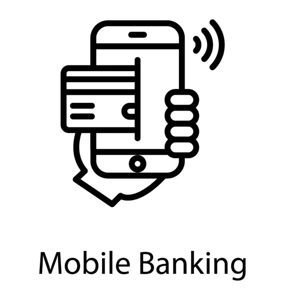 Smartphone Mit Bankenblase Neben Handy Banking Ikone — Stockvektor
