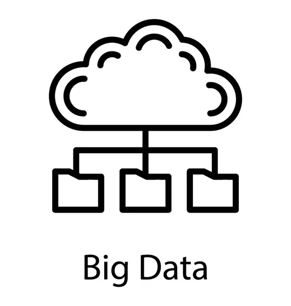 Servizio Condivisione Della Rete Cloud Computing Big Data — Vettoriale Stock