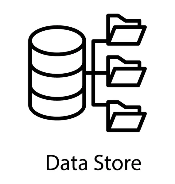 Netwerkmap Gedeelde Mappen Het Netwerk Voor Data Storage — Stockvector