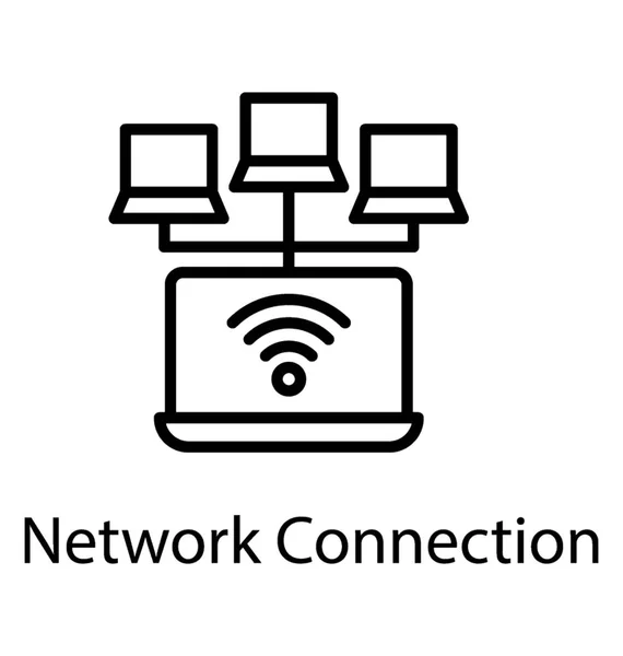 Serveurs Connectés Serveur Client Avec Hotspot — Image vectorielle