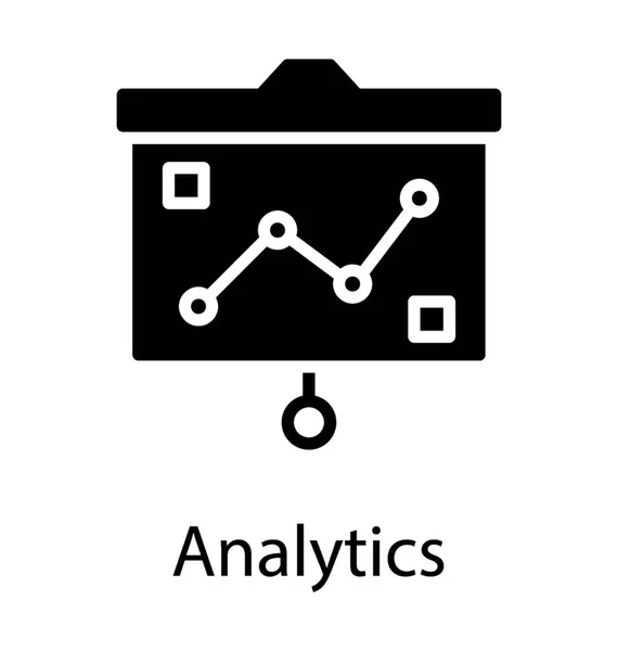 Graf Spojnicový Graf Milníky Označujícími Analytics — Stockový vektor