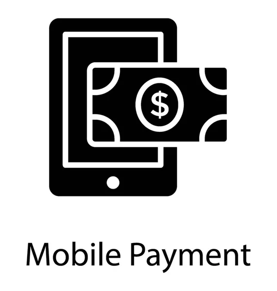 Ein Smartphone Mit Dollar Bargeld Als Zeichen Für Mobiles Bezahlen — Stockvektor