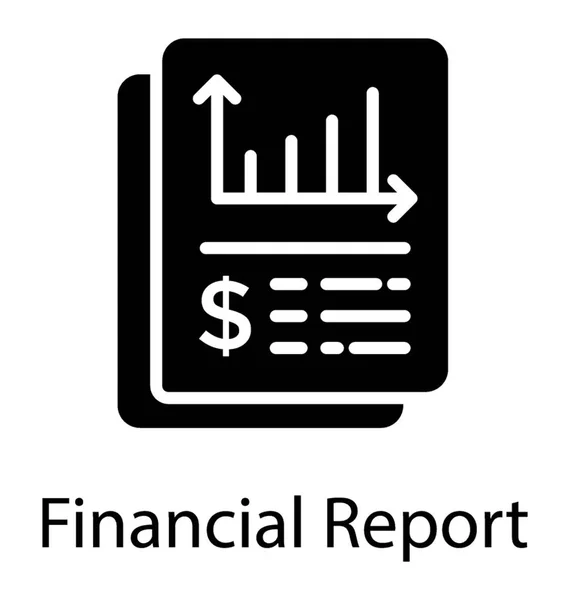 Análisis Estadístico Con Signo Dólar Que Denota Informe Financiero — Vector de stock