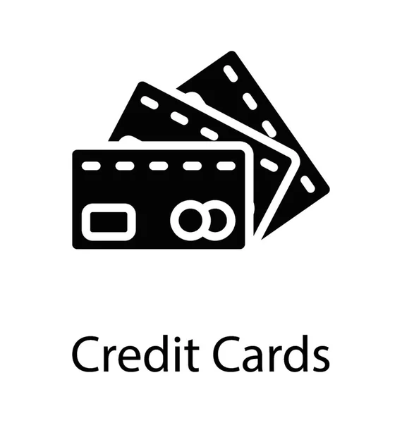 Bankkarten Seite Seite Mit Kreditkarten — Stockvektor