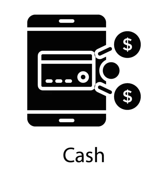 Смартфон Значком Картки Доларом Всередині Зображення Онлайн Платежів — стоковий вектор