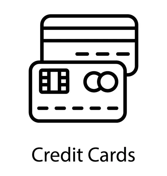 Smart Printable Cards Mit Chip Für Kreditkarte — Stockvektor