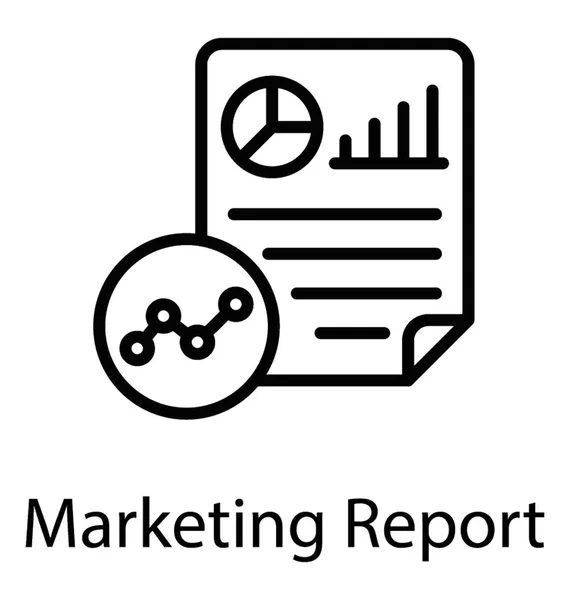 Gráfico Con Informe Evaluación Empresarial Que Simboliza Informe Mercado — Archivo Imágenes Vectoriales