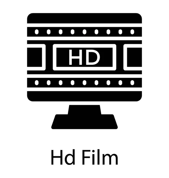 Uma Tela Mostrando Clipe Filme Com Gráfico Filme —  Vetores de Stock
