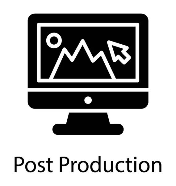 Écran Avec Flèche Modèle Concept Post Production — Image vectorielle