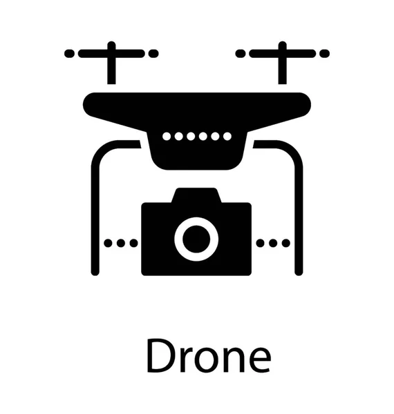 Urządzenia Kamery Fanów Aby Uczynić Latać Powietrzu Ikona Kamery Drona — Wektor stockowy
