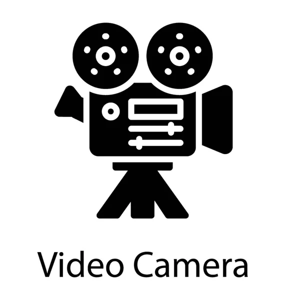 Uma Câmera Gravador Vídeo Profissional — Vetor de Stock