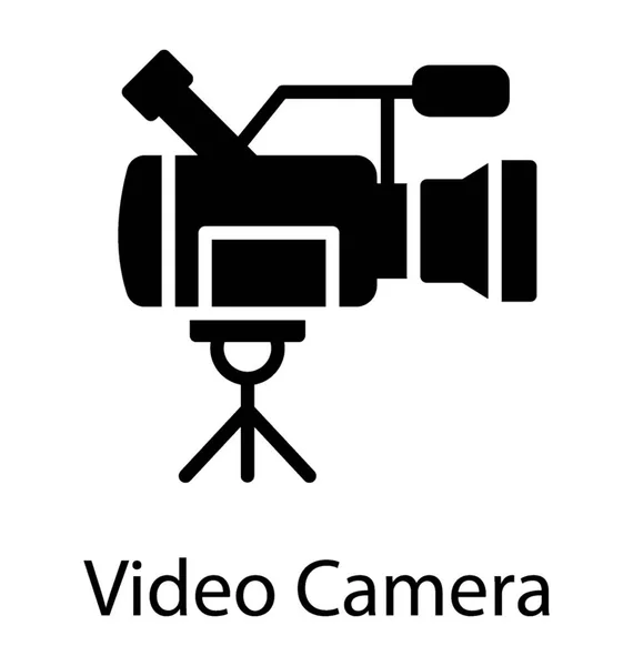 Une Caméra Enregistreuse Vidéo Professionnelle — Image vectorielle