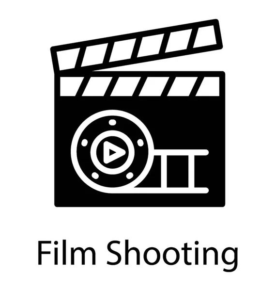 ビデオ編集の映画の概念を撮影に提供しているツールでクラッパー ボード — ストックベクタ