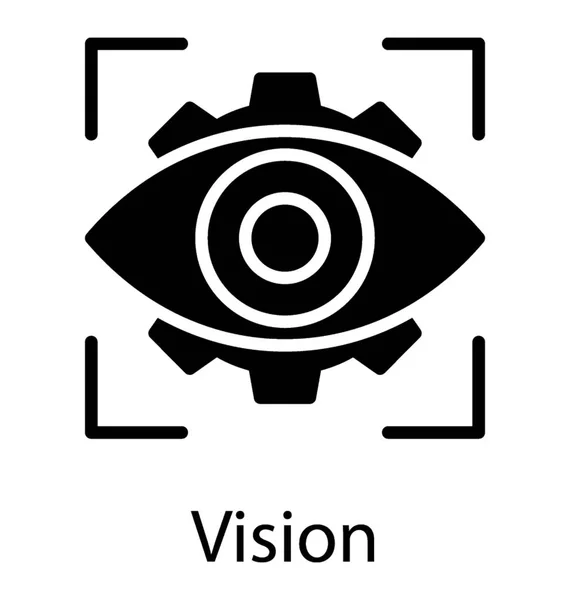 Oog Binnen Focus Van Een Camera Presentatie Visie Concept — Stockvector