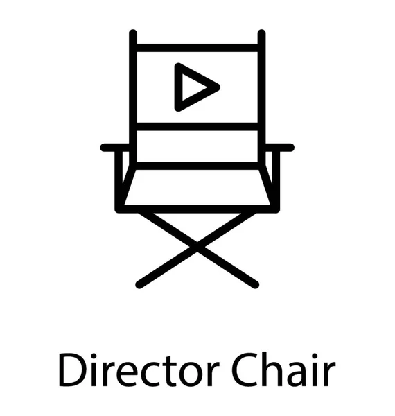 Uma Cadeira Dobrável Com Gráfico Pagamento Nele Ícone Cadeira Diretor —  Vetores de Stock
