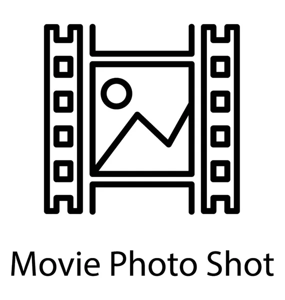 Rolo Filme Mostrando Paisagem Ícone Que Descreve Sessão Fotográfica Filme — Vetor de Stock