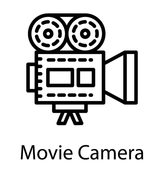 Bir Profesyonel Video Kaydedici Kamera — Stok Vektör