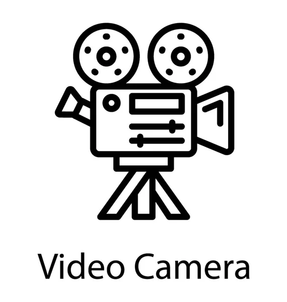 Professional Video Recorder Camera — Stock Vector