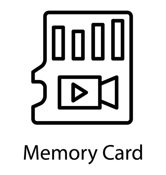 Memory Card Electronic Flash Memory Data Storage Device — Stock Vector