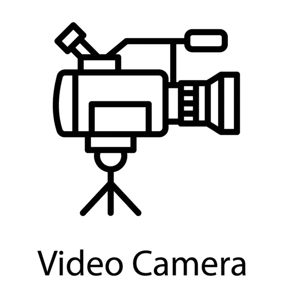 Une Caméra Enregistreuse Vidéo Professionnelle — Image vectorielle